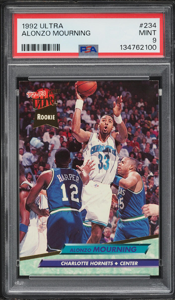 1992 Ultra Basketball Alonzo Mourning ROOKIE #234 PSA 9 MINT