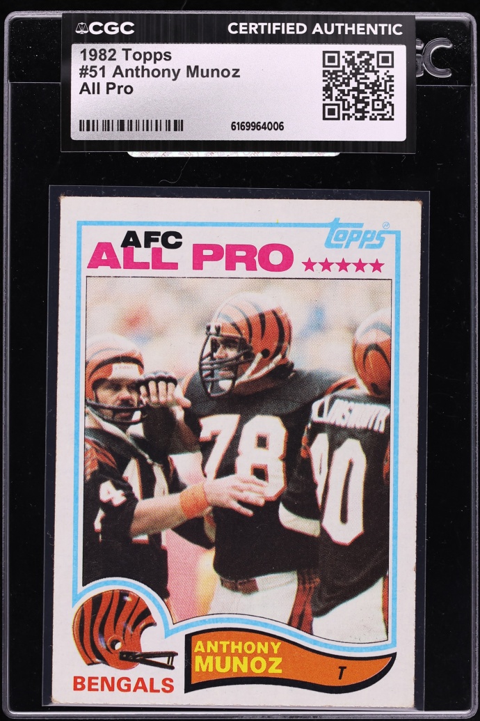 1982 Topps Football Anthony Munoz All-Pro #51 CGC AUTH