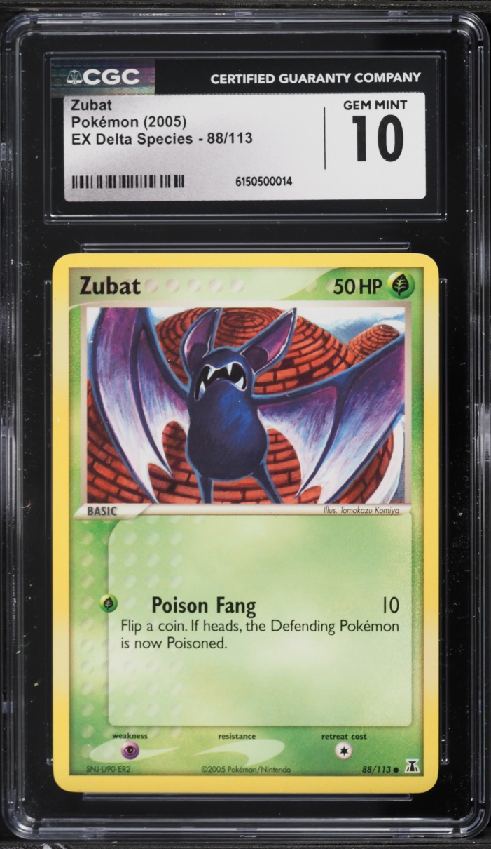 2005 Pokemon EX Delta Species Zubat #88 CGC 10 GEM MINT