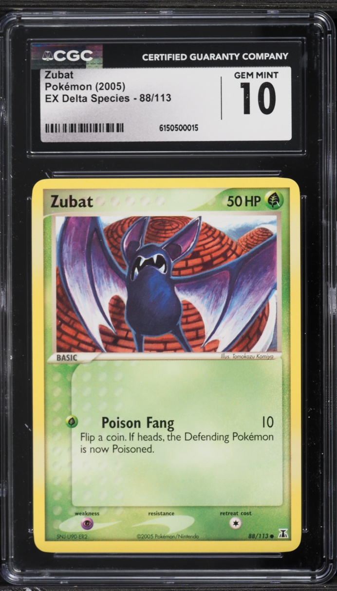 2005 Pokemon EX Delta Species Zubat #88 CGC 10 GEM MINT