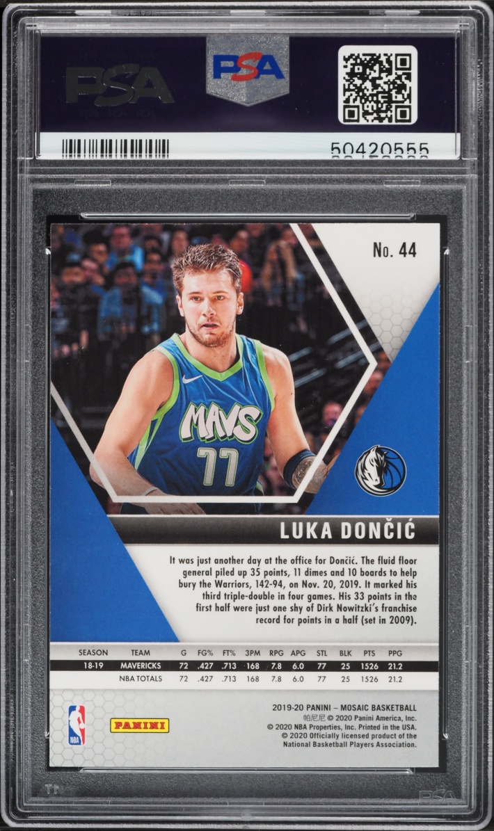 2019 Panini Mosaic Luka Doncic #44 PSA 10 GEM MINT