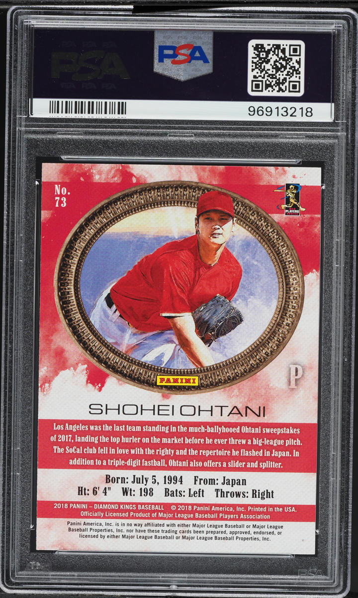 2018 Panini Diamond Kings Shohei Ohtani ROOKIE #73 PSA 10 GEM MINT