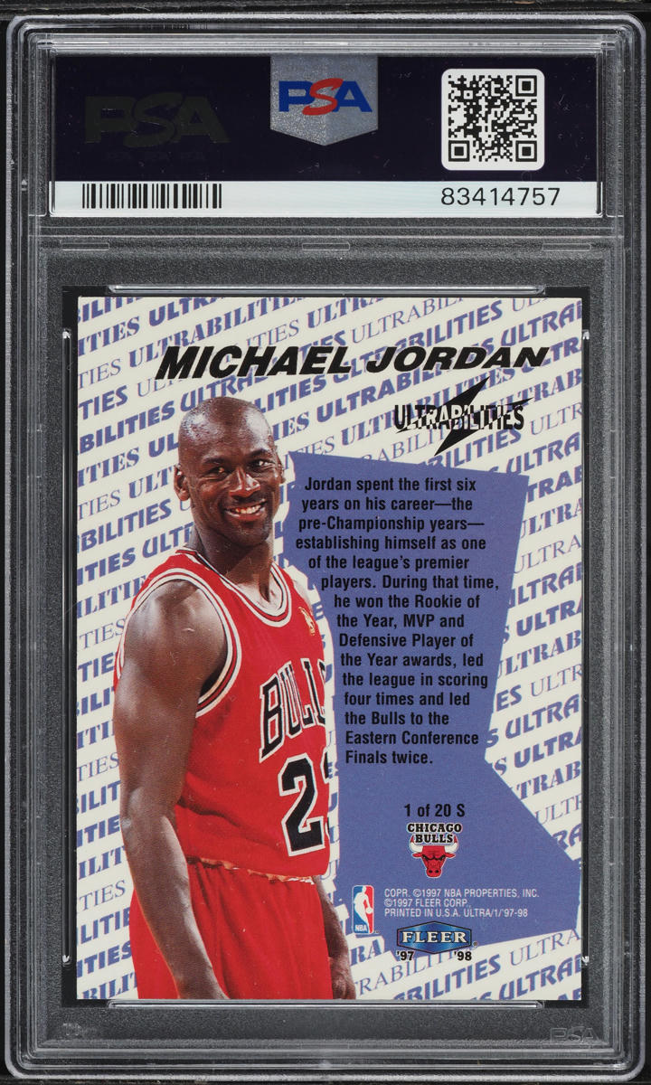 1997 Ultra Ultrabilities Starter Michael Jordan #1 PSA 9 MINT