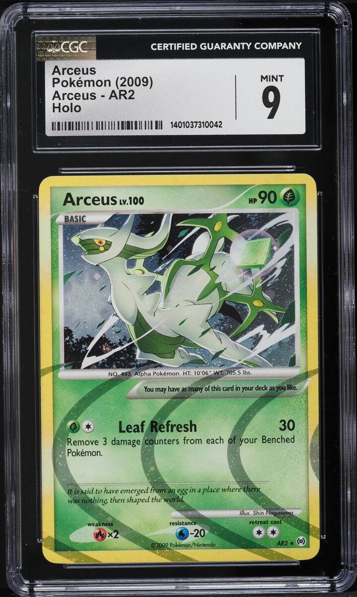 2009 Pokemon Platinum Holo Arceus #AR5 CGC 9 MINT
