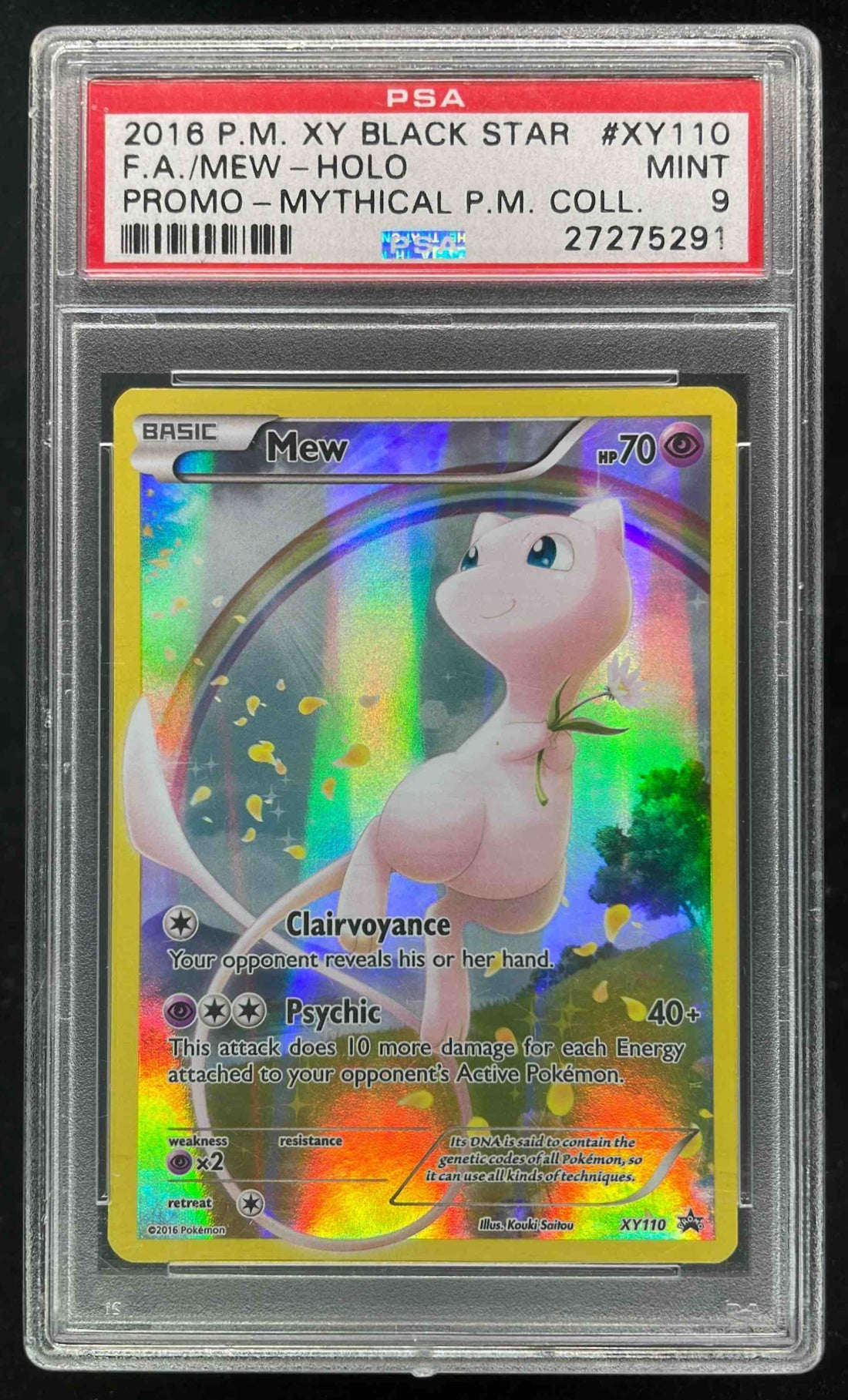 2016 Pokemon XY Evolutions Reverse Holo Mew #53 PSA 10 GEM MINT on