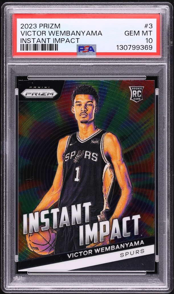2023 Panini Prizm Instant Impact Victor Wembanyama ROOKIE #3 PSA 10 GEM MINT