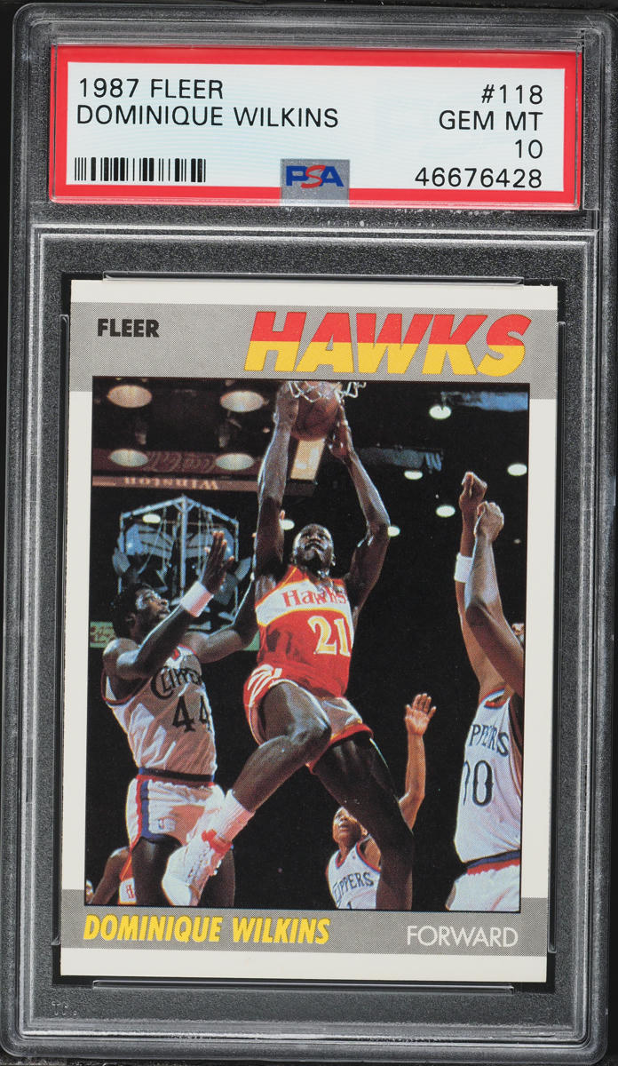 1987 Fleer Basketball Dominique Wilkins #118 PSA 10 GEM MINT