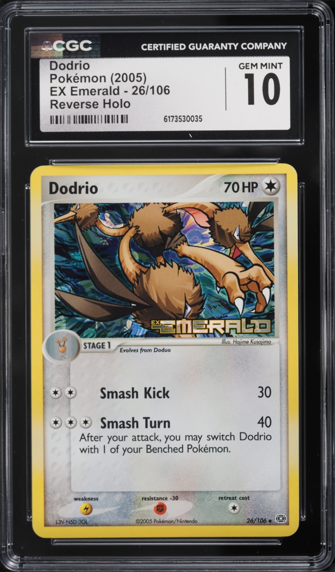 2005 Pokemon EX Emerald Reverse Holo Dodrio #26 CGC 10 GEM MINT