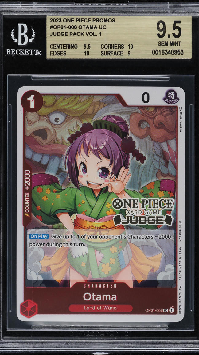 2023 One Piece Promo Judge Pack Vol. 1 Otama #OP01-006 BGS 9.5 GEM