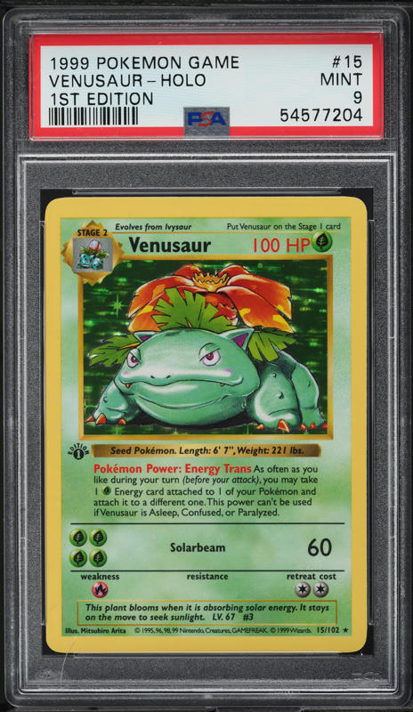 1996 Pokemon Japanese Base Set Holo Venusaur #3 PSA 10 GEM MINT on