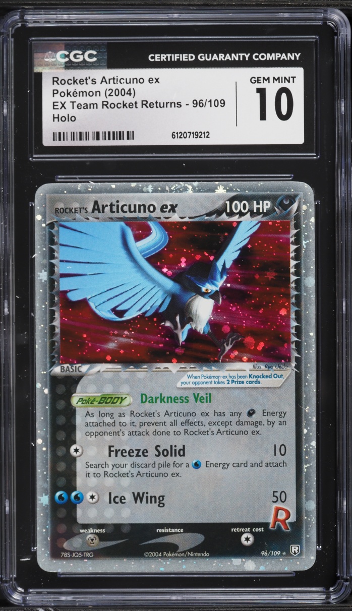 2004 Pokemon EX Team Rocket Returns Holo Rocket's Articuno ex #96 CGC 10 GEM MINT