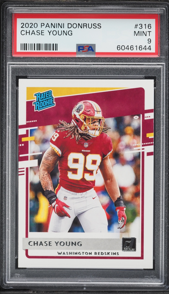 2020 Donruss Football Chase Young ROOKIE #316 PSA 9 MINT