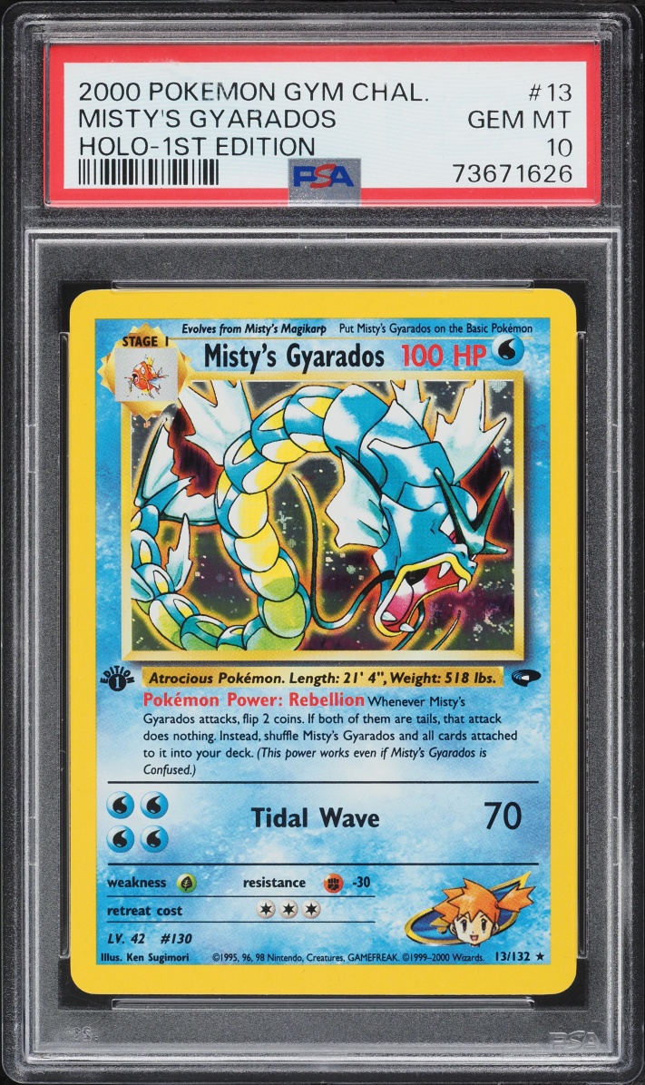 2000 Pokemon Gym Challenge 1st Edition Holo Misty's Gyarados #13 PSA 10 GEM MINT