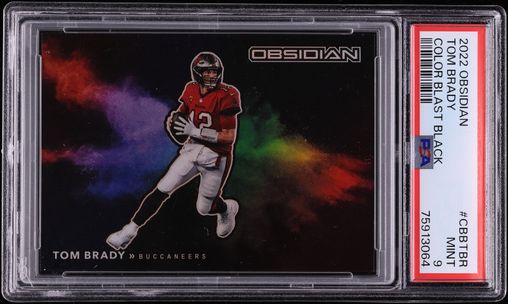 2022 Panini Obsidian Color Blast Black Tom Brady #CBB-TBR PSA 10