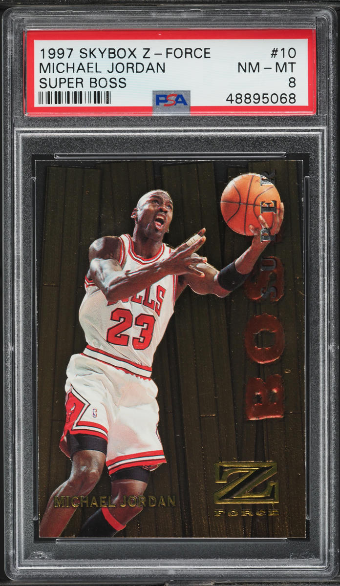 1997 Skybox Z-Force Super Boss Michael Jordan #10 PSA 8 NM