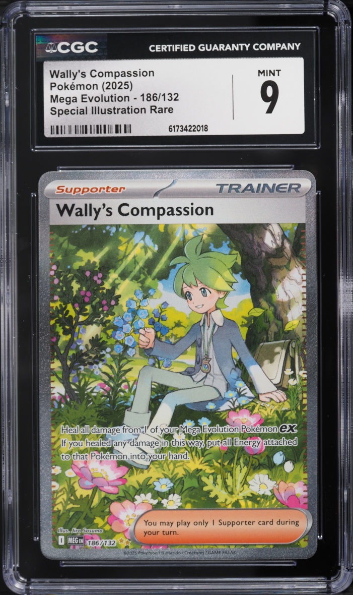 2025 Pokemon Mega Evolution SIR Wally's Compassion #186 CGC 9 MINT