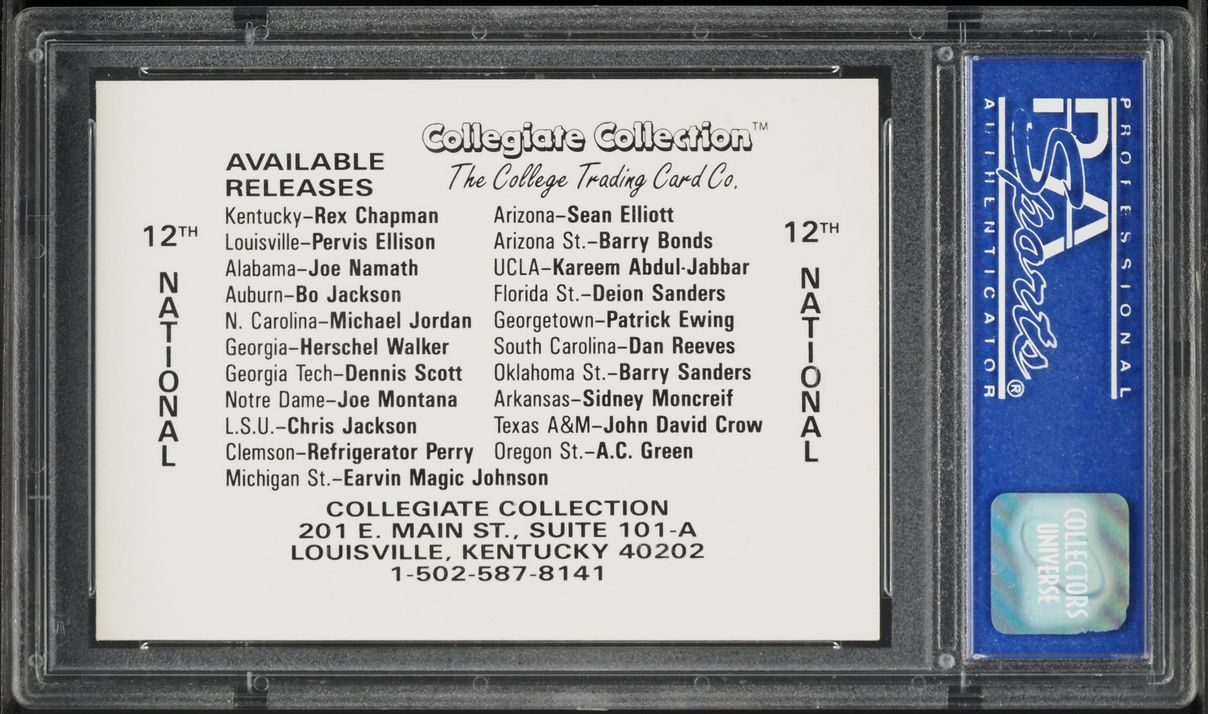 1991 Collegiate Collection 12th National Promo Magic & Michael Jordan PSA 10 GEM