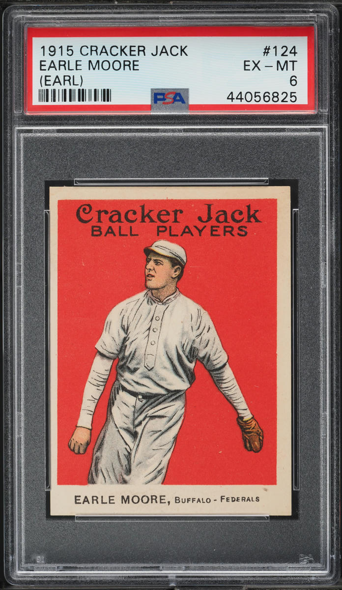 1915 Cracker Jack Earl Moore #124 PSA 6 EXMT