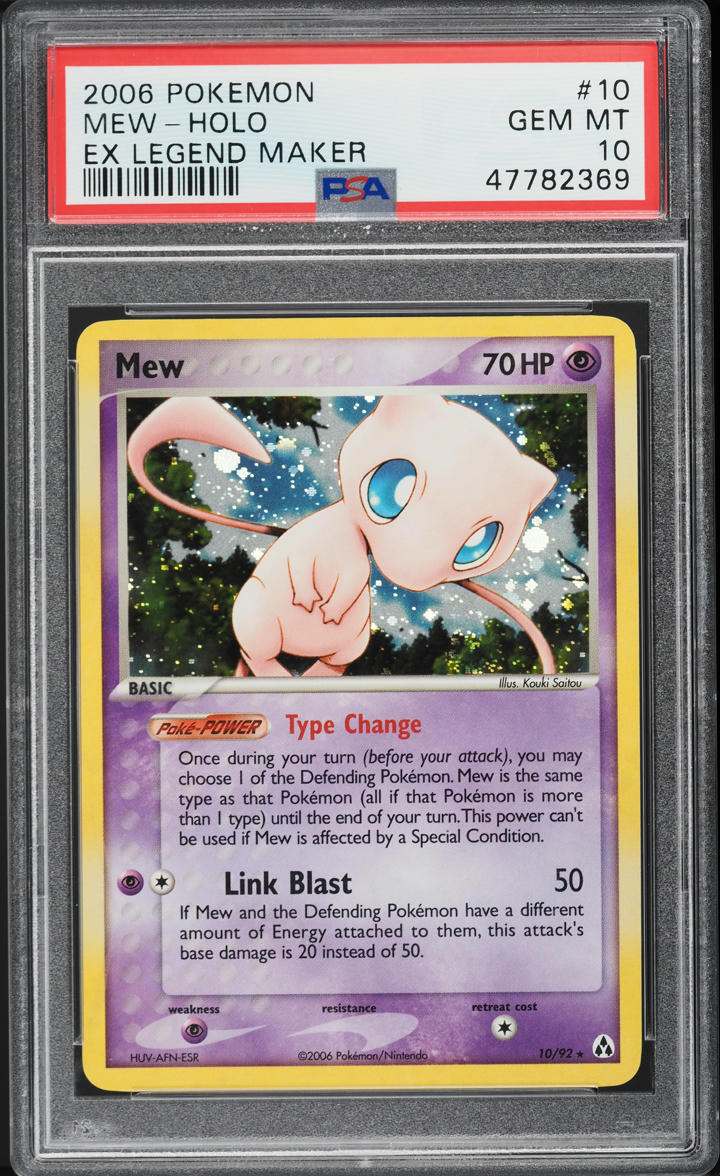 2006 Pokemon EX Legend Maker Holo Mew #10 PSA 10 GEM MINT