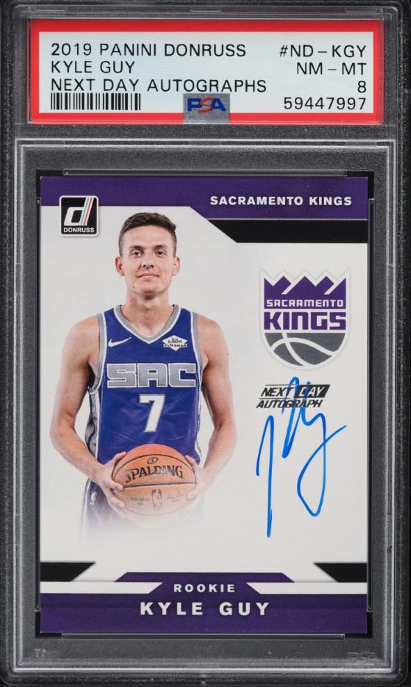 2019 Donruss Next Day Kyle Guy ROOKIE AUTO #ND-KGY PSA 8 NM-MT on