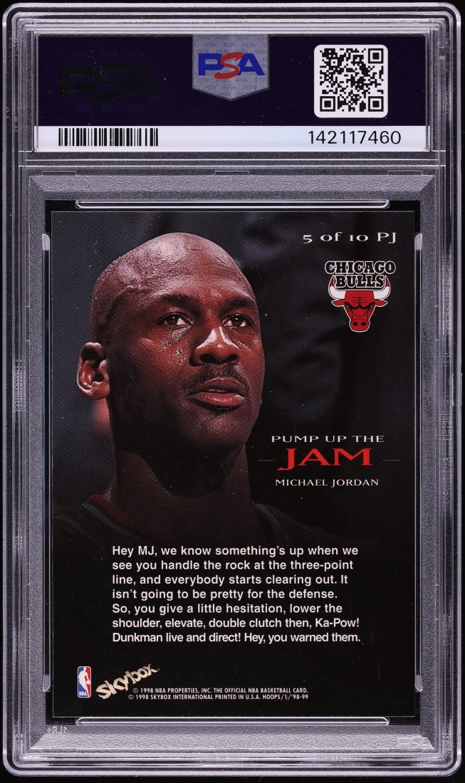 1998 Hoops Pump Up The Jam Michael Jordan #5PJ PSA 10 GEM MINT