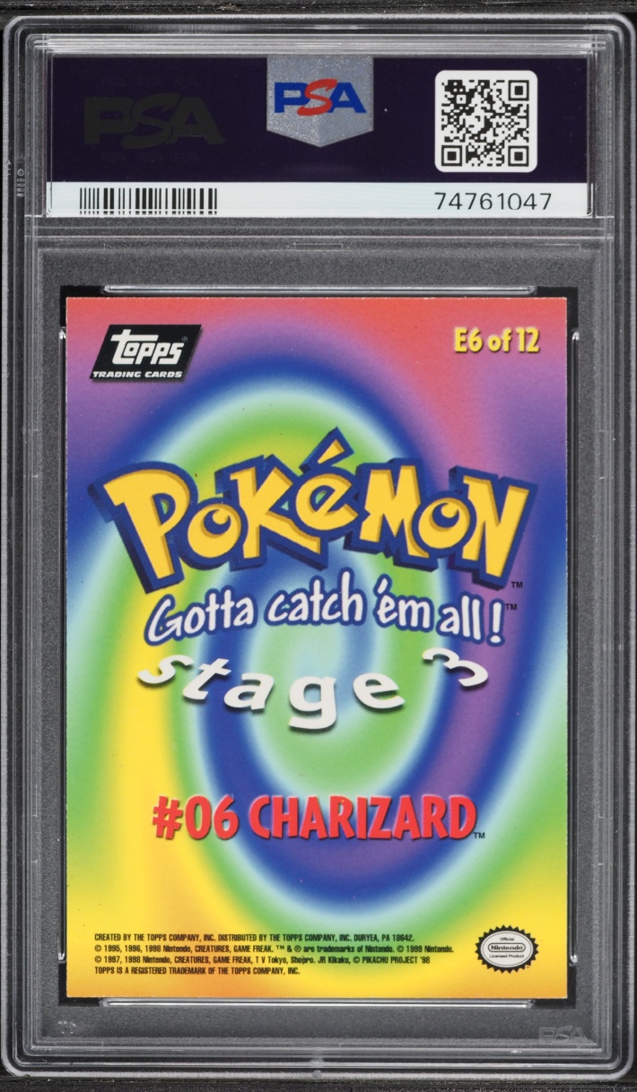 1999 Topps Pokemon The Movie Foil Charizard #6 #E6 PSA 10 GEM MINT