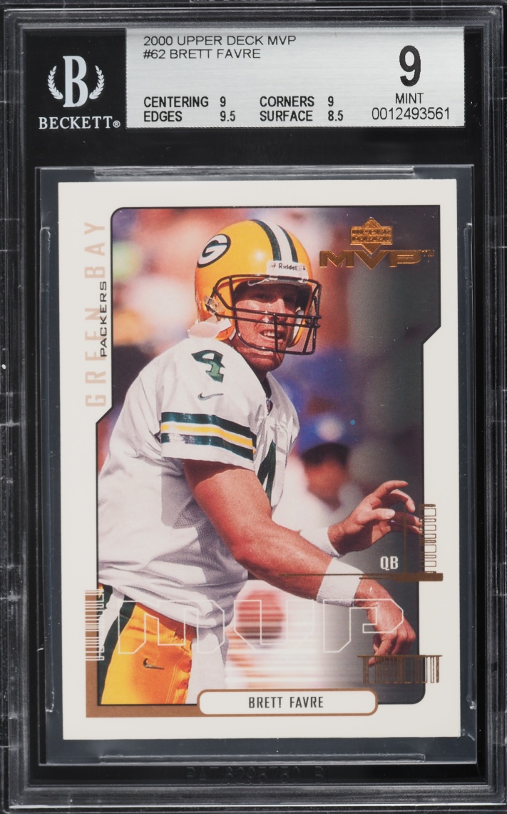 2000 Upper Deck MVP Brett Favre #62 BGS 9 MINT