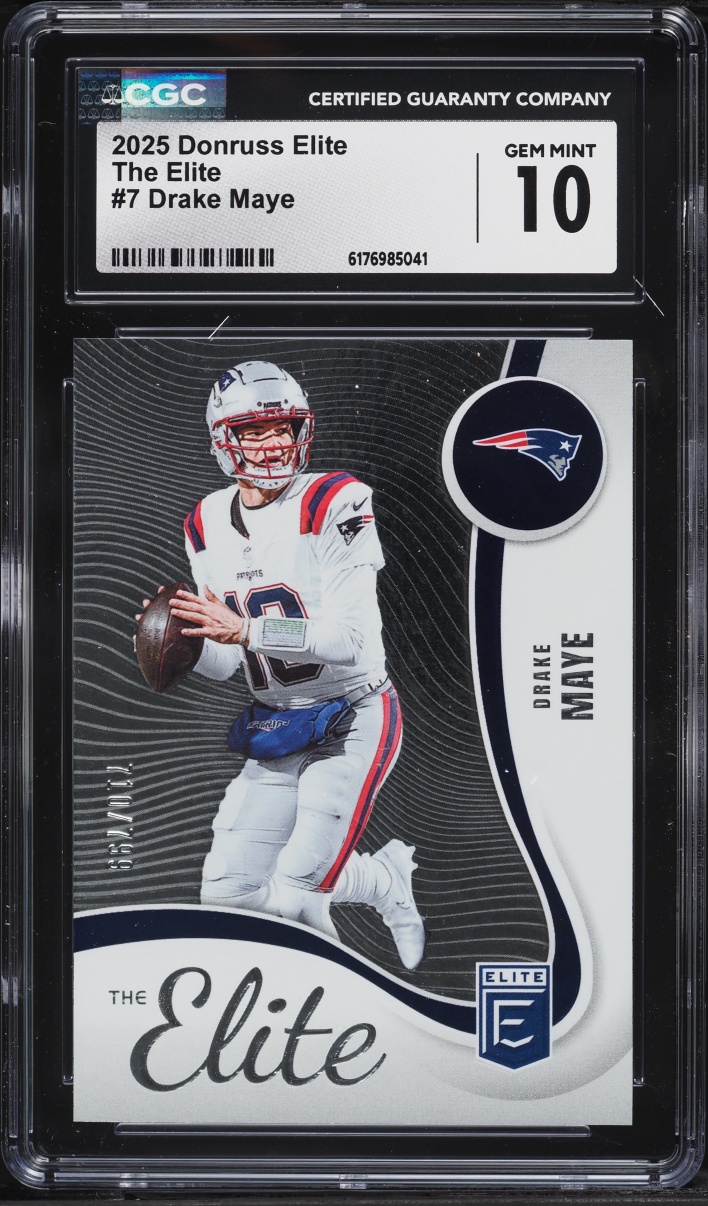 2025 Donruss Elite The Elite Drake Maye #7 CGC 10 GEM MINT