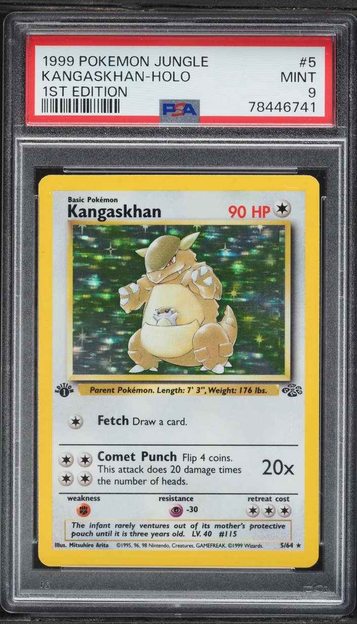 1999 Pokemon Jungle 1st Edition Holo Kangaskhan #5 PSA 9 MINT