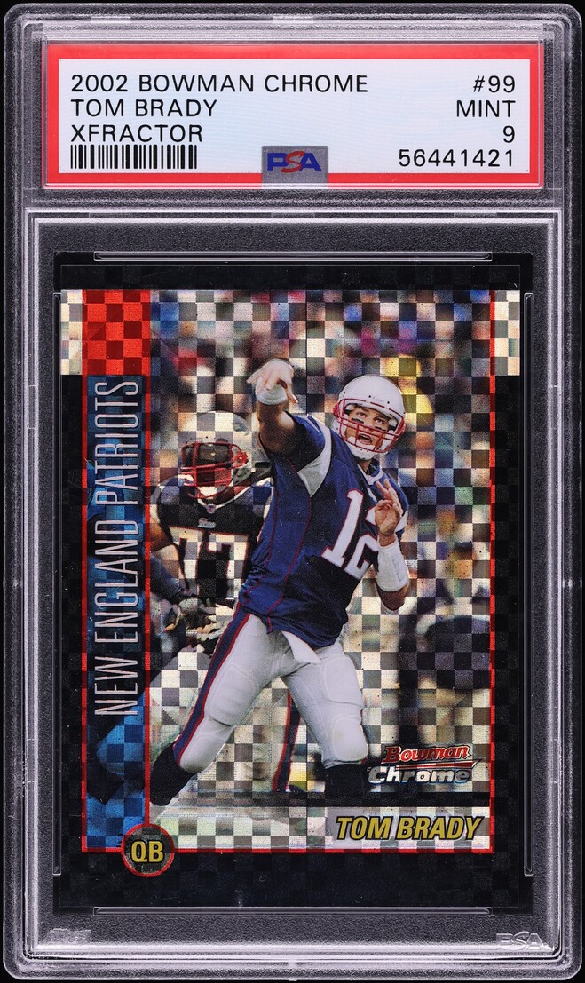 2002 Bowman Chrome Xfractor Tom Brady /250 #99 PSA 9 MINT