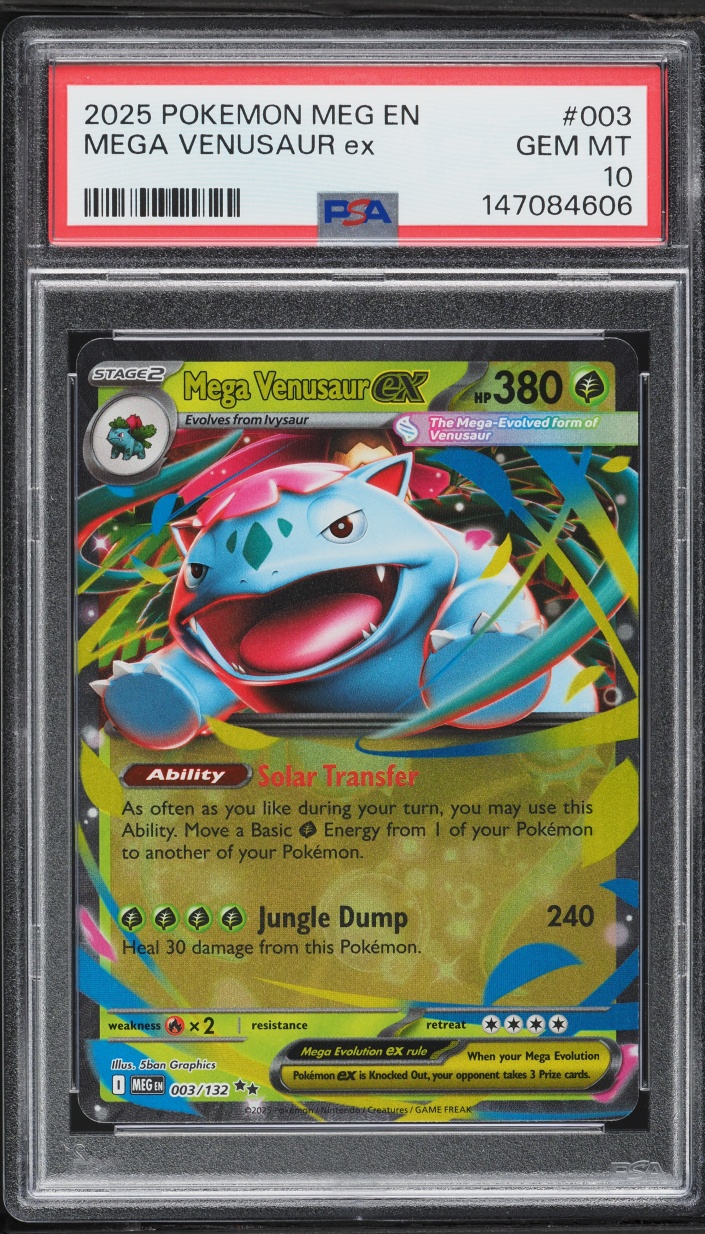 2025 Pokemon Mega Evolution Holo Mega Venusaur EX #3 PSA 10 GEM MINT