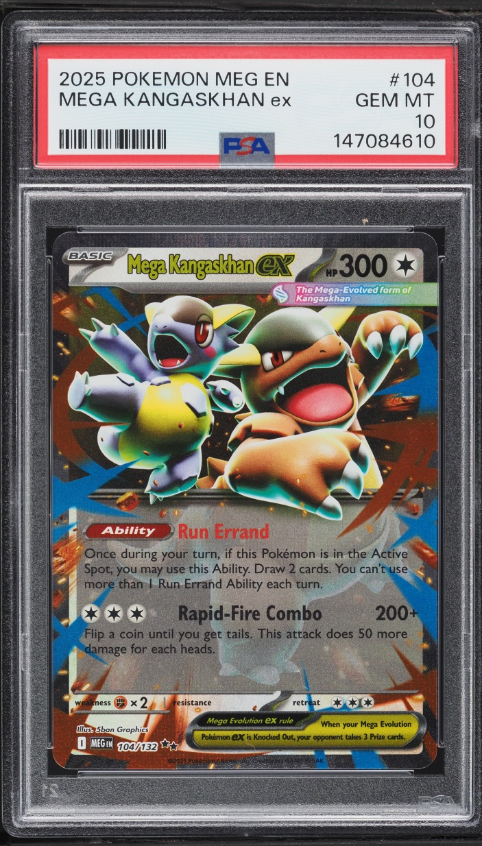 2025 Pokemon Mega Evolution Holo Mega Kangaskhan EX #104 PSA 10 GEM MINT
