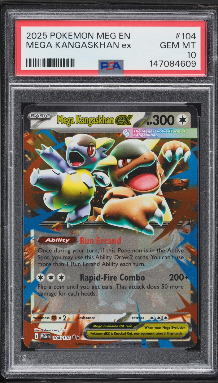 2025 Pokemon Mega Evolution Holo Mega Kangaskhan EX #104 PSA 10 GEM MINT