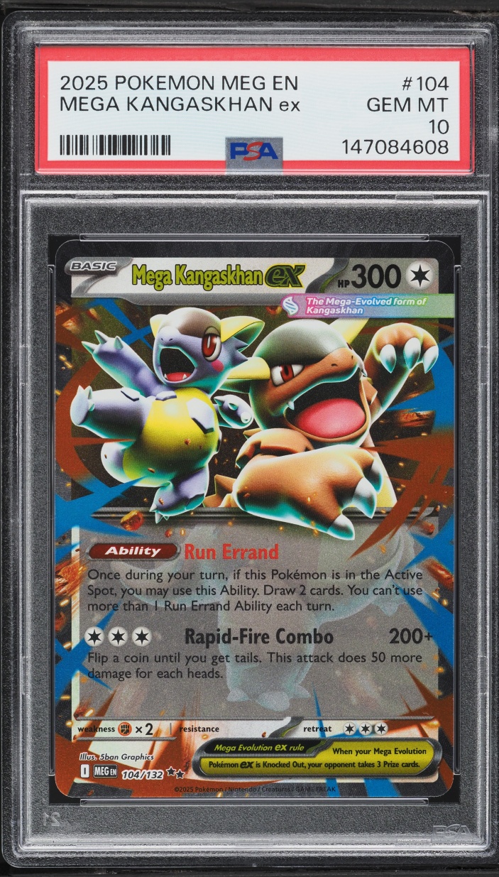 2025 Pokemon Mega Evolution Holo Mega Kangaskhan EX #104 PSA 10 GEM MINT