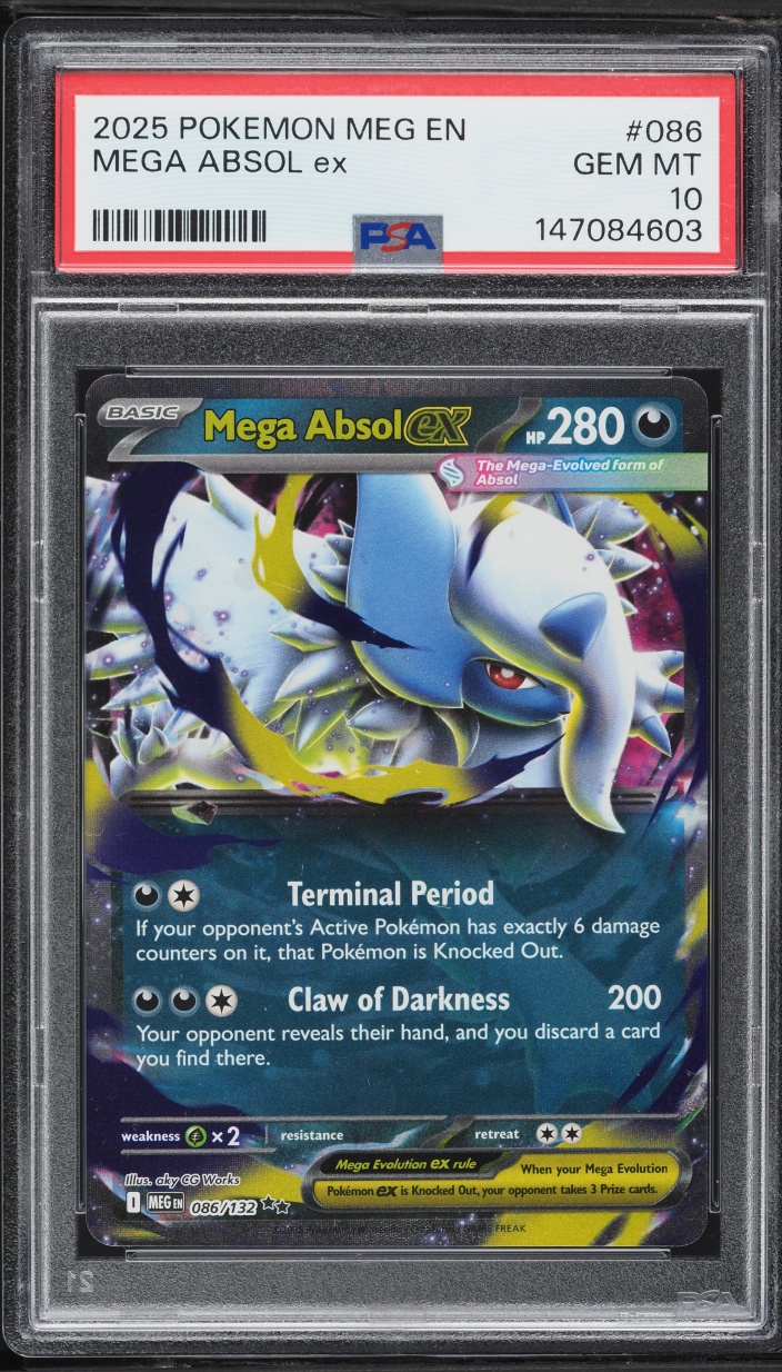 2025 Pokemon Mega Evolution Holo Mega Absol EX #86 PSA 10 GEM MINT