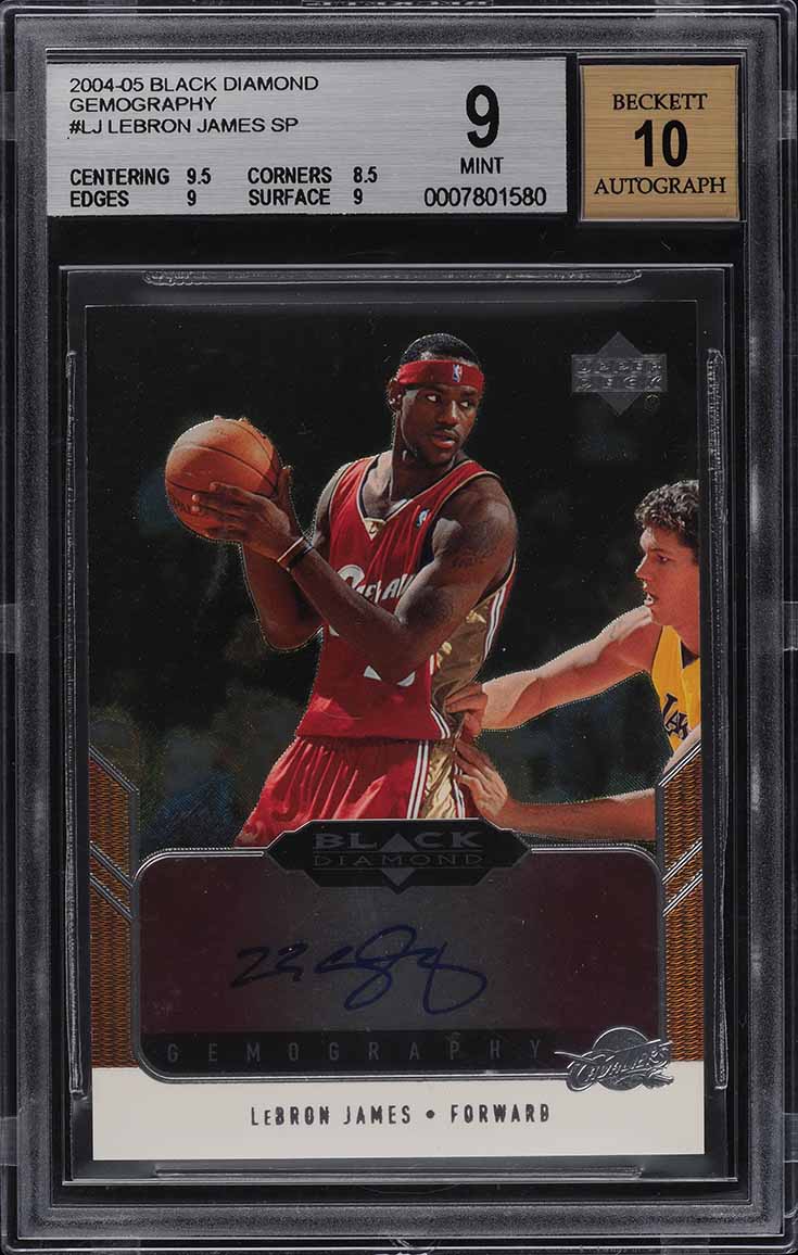 2004 Black Diamond Gemography LeBron James AUTO #GEM-LJ BGS