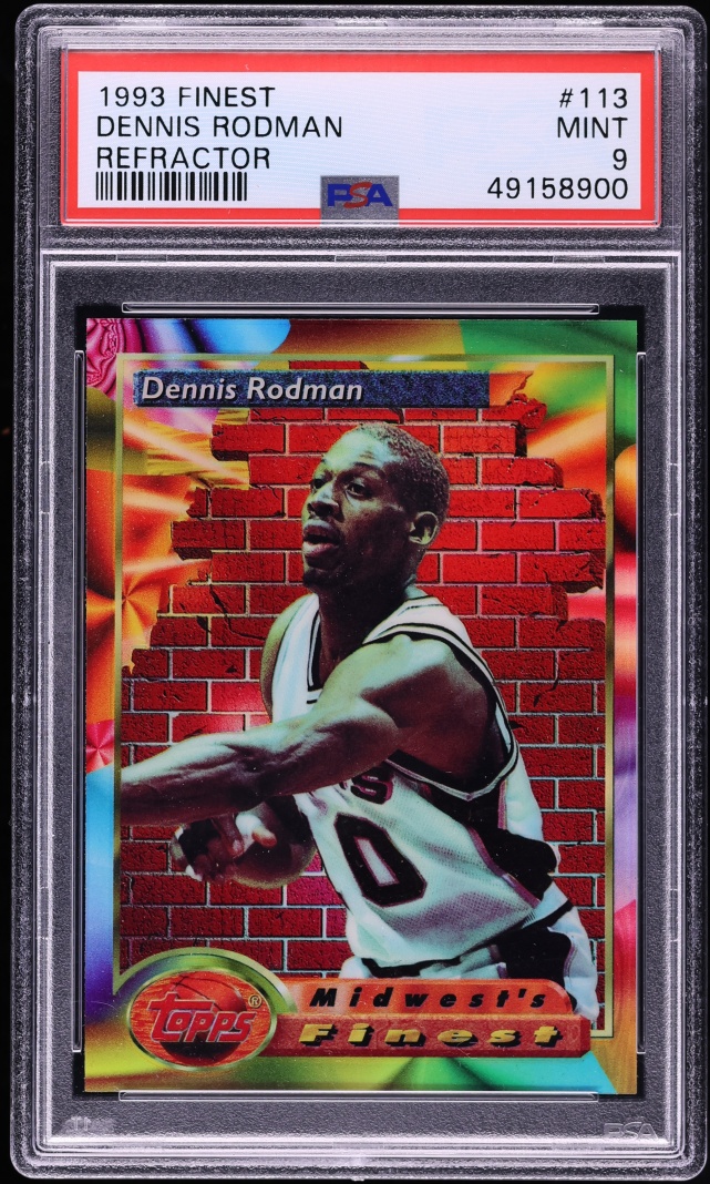 1993 Finest Refractor Dennis Rodman #113 PSA 9 MINT