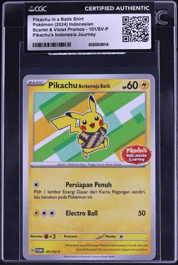 2024 Pokemon Indonesian SV Promo Pikachu In A Batik Shirt