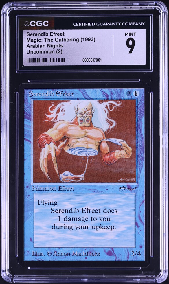 1993 Magic The Gathering MTG Arabian Nights Serendib Efreet CGC 9