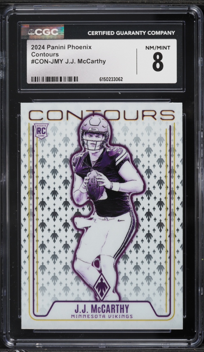 2024 Panini Phoenix Contours J.J. McCarthy ROOKIE #CON-JMY CGC 8 NM-MT