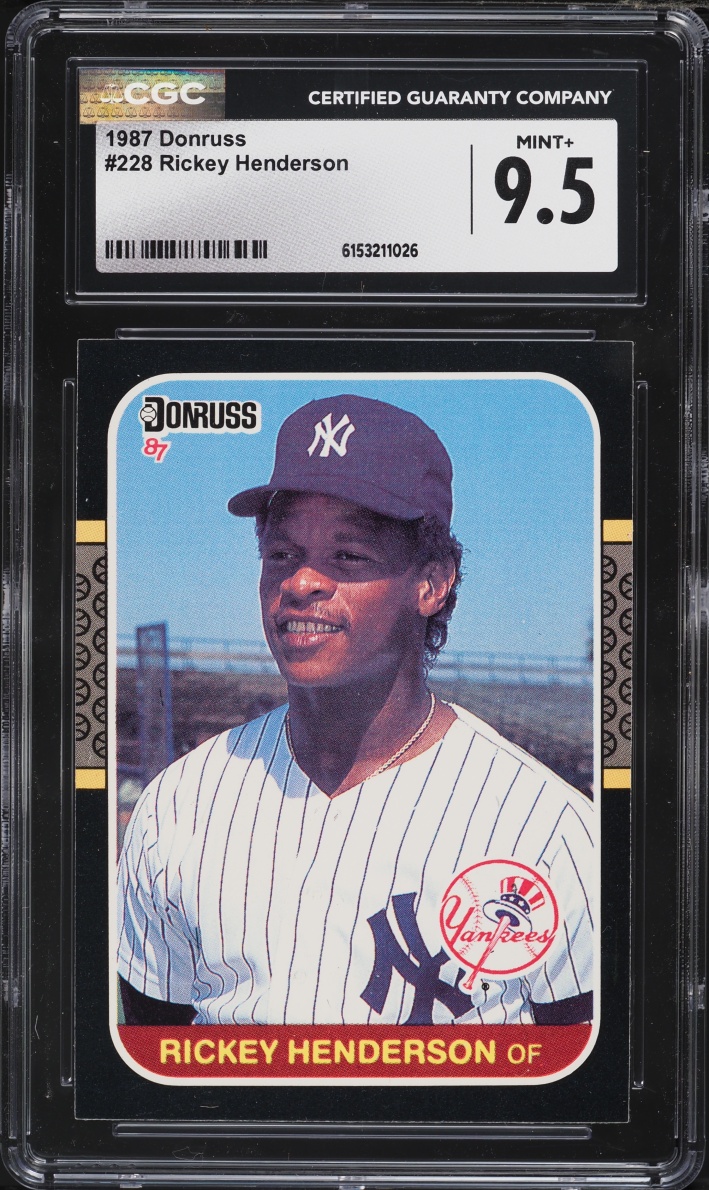 1987 Donruss Rickey Henderson #228 CGC 9.5 MINT+