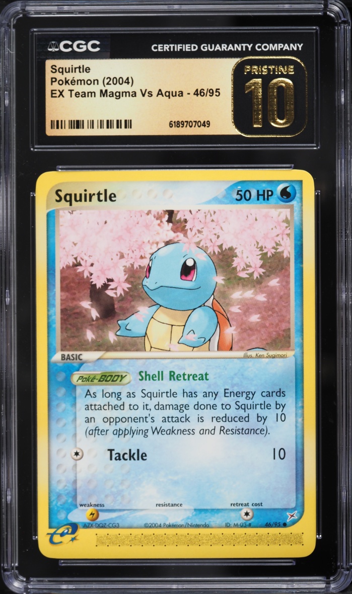 2004 Pokemon EX Team Magma Vs Aqua Squirtle #46 CGC 10 PRISTINE