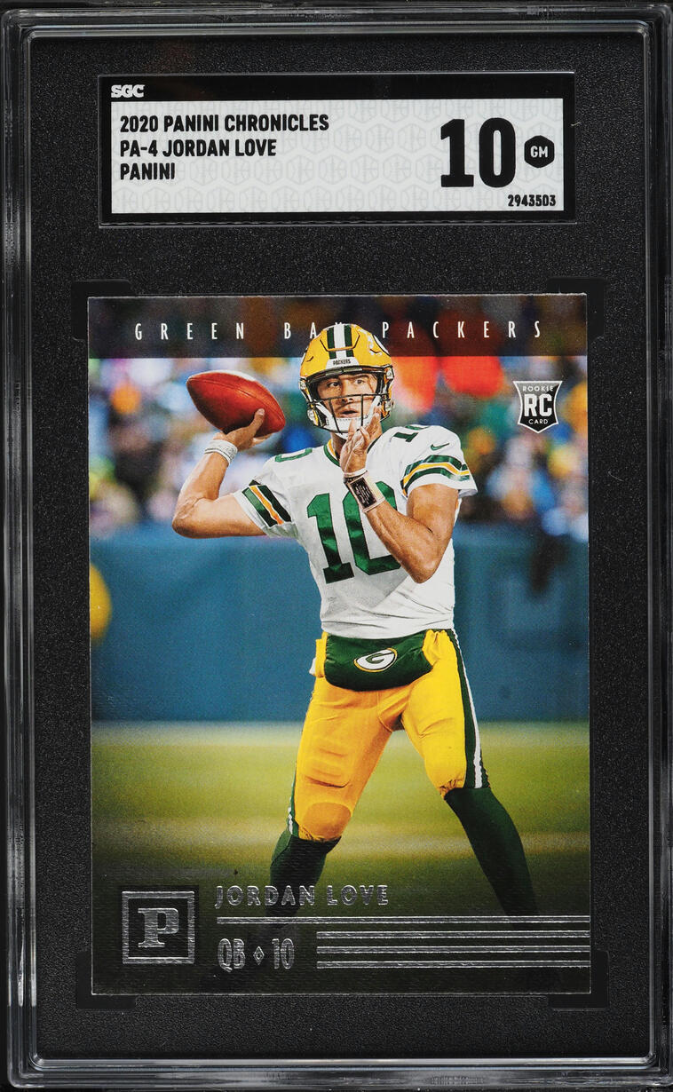 2020 Panini Chronicles Jordan Love ROOKIE #PA-4 SGC 10 GEM MINT