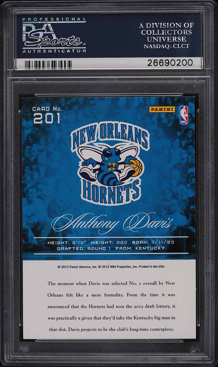 2012 Panini Prestige Anthony Davis ROOKIE #201 PSA 10 GEM MINT