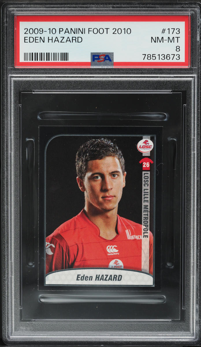 2009 Panini Foot France Eden Hazard ROOKIE #173 PSA 8 NM-MT