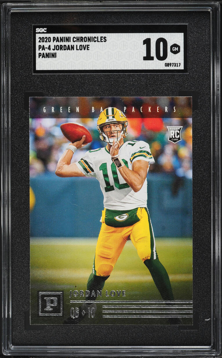 2020 Panini Chronicles Jordan Love ROOKIE #PA-4 SGC 10 GEM MINT