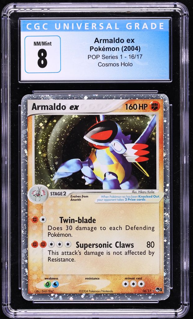 2004 Pokemon POP Series 1 Cosmos Holo Armaldo ex #16 CGC 8 NM-MT