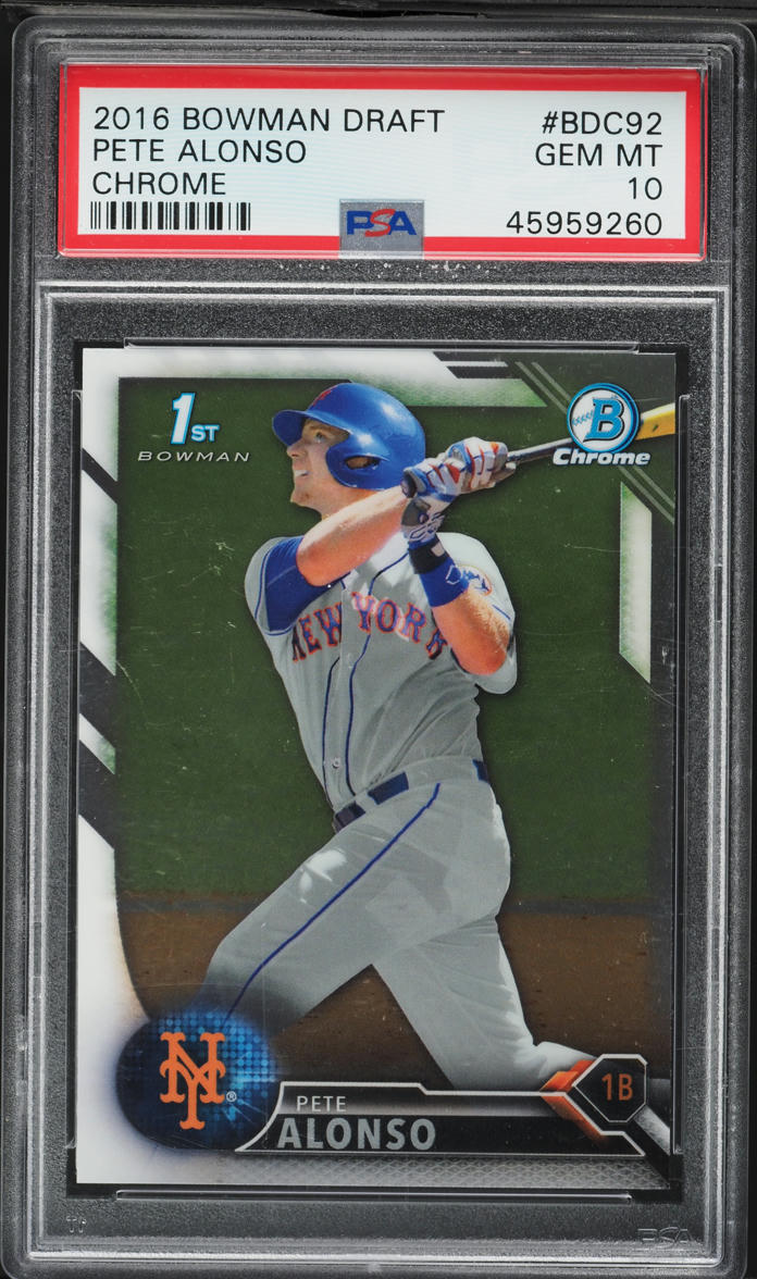2016 Bowman Chrome Draft Pete Alonso PROSPECT #BDC-92 PSA 10 GEM MINT