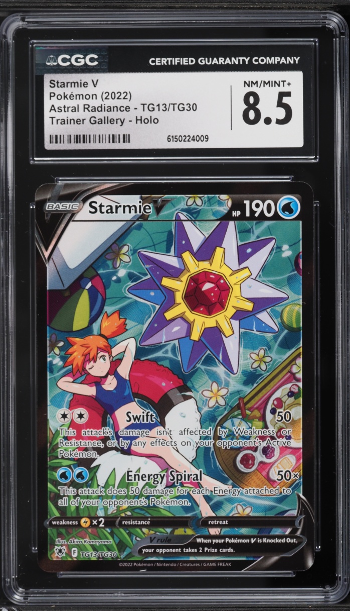 2022 Pokemon Sword & Shield Astral Radiance CHR Starmie V #TG13 CGC 8.5 NM-MT+