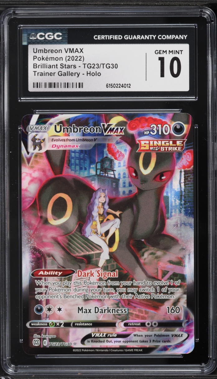 2022 Pokemon SWSH Brilliant Stars Trainer Gallery CHR Umbreon VMAX #TG23 CGC 10 GEM MINT